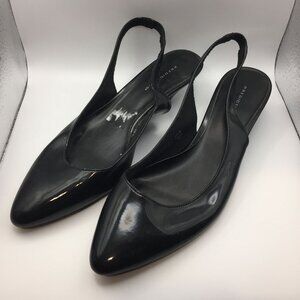 Reflections Womens Black Slingback Heels Sandals 75600-12 Church Office Size 8